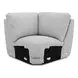Weston Estero Smoke 6 Piece Modular Dual Power Zero Wall Reclining Sectional with LED and USB Charging