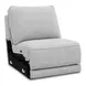 Weston Estero Smoke 5 Piece Modular Dual Power Zero Wall Reclining Sectional with Power Headrest and USB Charging