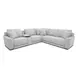 Weston Estero Smoke 6 Piece Modular Dual Power Zero Wall Reclining Sectional with LED and USB Charging