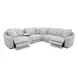 Weston Estero Smoke 6 Piece Modular Dual Power Zero Wall Reclining Sectional with LED and USB Charging