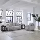 Weston Estero Smoke 88" Dual Power Zero Wall Reclining Sofa with Power Headrest and USB Charging