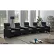 Toohey Black 5 Piece Push Back Recliner with 4 Console