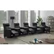 Toohey Black 5 Piece Push Back Recliner with 4 Console