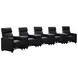 Toohey Black 5 Piece Push Back Recliner with 4 Console