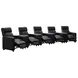 Toohey Black 5 Piece Push Back Recliner with 4 Console