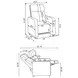 Toohey Black 5 Piece Push Back Recliner with 4 Console