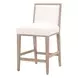 Martin LiveSmart Peyton Pearl And Natural Gray Performance Fabric Counter Height Stool Set Of 2