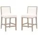 Martin LiveSmart Peyton Pearl And Natural Gray Performance Fabric Counter Height Stool Set Of 2