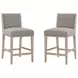 Martin LiveSmart Peyton Slate And Natural Gray Performance Fabric Counter Height Stool Set Of 2
