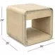 Damone Cerused White and Silver Square End Table