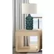 Damone Cerused White and Silver Square End Table