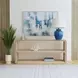 Damone Cerused White and Silver Rectangular Console Table