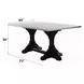 Gerardo White and Weathered Espresso 72" Rectangular Marble Top Dining Table