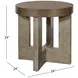 Nova Cerused Charcoal and Gray Round End Table
