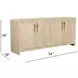 Trifecta Driftwood Cerused Oak 4 Door Server