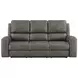 Brickston Charcoal Triple 86" Power Reclining Sofa with USB Charging and LED
