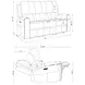 Brickston Charcoal Triple 86" Power Reclining Sofa with USB Charging and LED