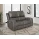 Brickston Charcoal Triple 62" Power Reclining Loveseat with USB Charging