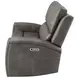 Brickston Charcoal Triple 62" Power Reclining Loveseat with USB Charging