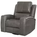 Brickston Charcoal Power Swivel Glider Recliner with USB Charging