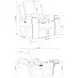 Brickston Charcoal Power Swivel Glider Recliner with USB Charging