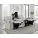 Brickston Gray Triple 86" Power Reclining Sofa with USB Charging and LED