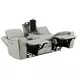 Brickston Gray Triple 86" Power Reclining Sofa with USB Charging and LED
