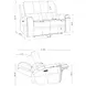Brickston Gray Triple Zero Gravity 62" Power Reclining Loveseat with USB Charging