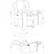 Brickston Gray Power Swivel Glider Recliner with USB Charging