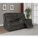 Lawrence Charcoal Reclining Console 74" Loveseat
