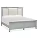 Glenbrook Pebble and Beige King Upholstered Panel Bed