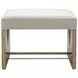 Laurent Gray Upholstered Accent Stool