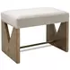 Laurent Gray Upholstered Accent Stool