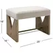 Laurent Gray Upholstered Accent Stool