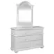 Sun Haven Oyster White 6 Drawer Dresser with Mirror