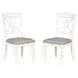 Sun Haven Oyster White Slat Back Side Chair Set of 2