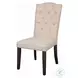 Gerardo Beige Linen Side Chair Set of 2