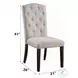 Gerardo Beige Linen Side Chair Set of 2