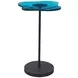 Elijah Matte Black and Blue Free Form Glass Top Accent Table
