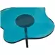 Elijah Matte Black and Blue Free Form Glass Top Accent Table