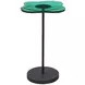 Elijah Matte Black and Green Free Form Glass Top Accent Table