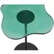Elijah Matte Black and Green Free Form Glass Top Accent Table