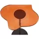 Elijah Matte Black and Red Free Form Glass Top Accent Table