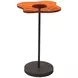 Elijah Matte Black and Red Free Form Glass Top Accent Table