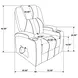 Armstrong Ivory Power Lift Massage Recliner with USB Charging