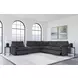 Collins Dark Gray 6 Piece Modular Power Sectional