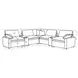 Collins Dark Gray 7 Piece Modular Power Sectional