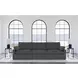 Collins Dark Gray Modular 124" Power Reclining Sofa