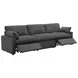 Collins Dark Gray Modular 124" Power Reclining Sofa