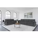 Collins Dark Gray Modular 124" Power Reclining Sofa